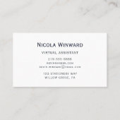 Carte de visite d'assistant virtuel (Dos)