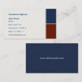 Carte de visite d'assurance (Devant / Derrière)