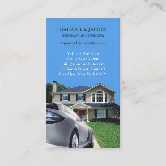 Carte de visite d'assurance (Devant)