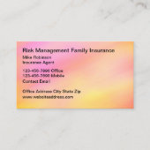 Carte de visite d'assurance de gestion des risques (Devant)