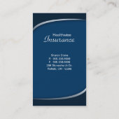 Carte de visite d'assurance maladie bleu-foncé (Dos)