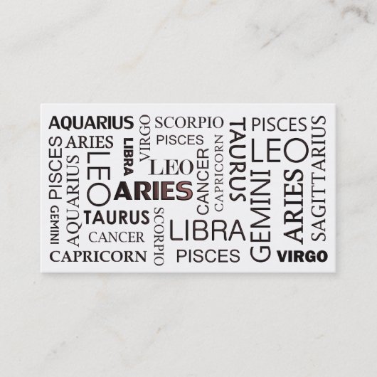 Carte de visite d'ASTROLOGIE (Devant)
