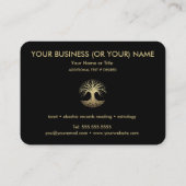 Carte de visite d'astrologue du lecteur de tarot d (Dos)