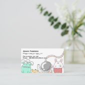 Carte de visite d'astronaute d'enfant pour le (Debout devant)