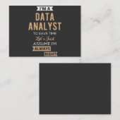 Carte De Visite Data Analyst (Devant / Derrière)
