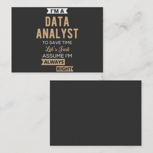 Carte De Visite Data Analyst (Devant / Derrière)