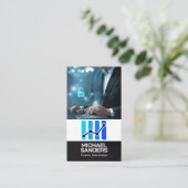 Carte De Visite Data Analyst | Finance Tech Logo (Debout devant)