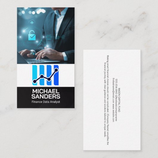 Carte De Visite Data Analyst | Finance Tech Logo (Devant / Derrière)