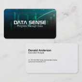 Carte De Visite Data Chart Graphs | Analysis Logo (Devant / Derrière)