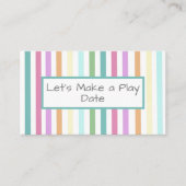 Carte De Visite Date de jeu de l'enfant (Devant)