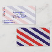 Carte de visite d'atelier de coiffure (Devant / Derrière)