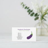 Carte de visite d'aubergine de ferme et de restaur (Debout devant)