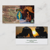 Carte de visite d'aumônier de forces spéciales (Devant / Derrière)