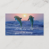 Carte De Visite Dauphin de verdure au lever du soleil (Dos)
