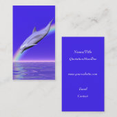Carte De Visite Dauphin et arc-en-ciel (Devant / Derrière)
