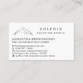 Carte De Visite Dauphin Océan Moderne Poly Bas Professionnel (Dos)
