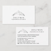 Carte De Visite Dauphin Océan Moderne Poly Bas Professionnel (Devant / Derrière)