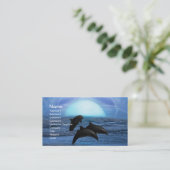 Carte De Visite Dauphins au clair de lune (Debout devant)