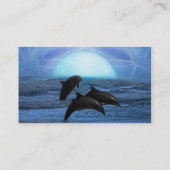 Carte De Visite Dauphins au clair de lune (Dos)