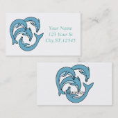 Carte De Visite Dauphins bleus entourant Thunder_Cove (Devant / Derrière)