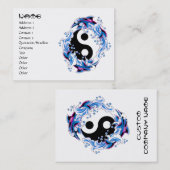 Carte De Visite Dauphins frais de Yin Yang de symbole de tatouage (Devant / Derrière)