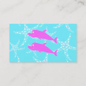 Carte De Visite Dauphins roses (Dos)