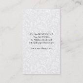 Carte de visite d'auteur (Dos)