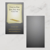 Carte de visite d'auteur (Devant / Derrière)