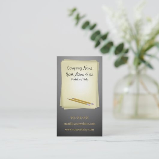 Carte de visite d'auteur (Debout devant)