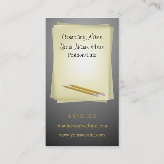 Carte de visite d'auteur (Devant)