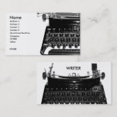 CARTE DE VISITE D'AUTEUR (Devant / Derrière)