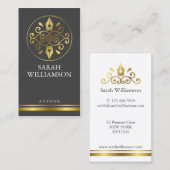 Carte de visite d'auteur/auteur (Devant / Derrière)