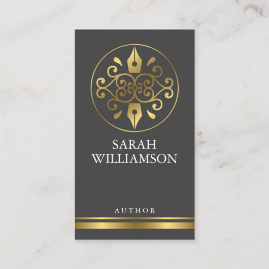 Carte de visite d'auteur/auteur (Devant)