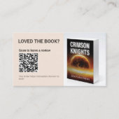 Carte de visite d'auteur avec code QR pour demande (Devant)