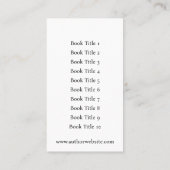 Carte de visite d'auteur classique (Dos)