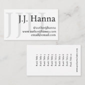 Carte de visite d'auteur classique (Devant / Derrière)