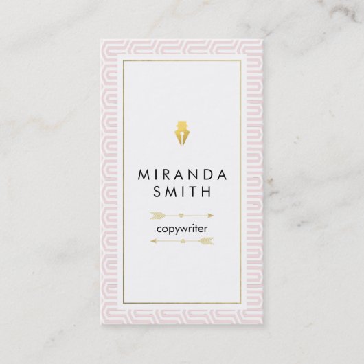 Carte de visite d'auteur d'auteur - géométrique (Devant)