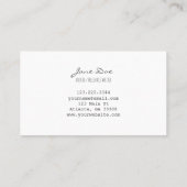 Carte de visite d'auteur de machine à écrire à aqu (Dos)