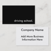 Carte de visite d'auto-école (Devant / Derrière)