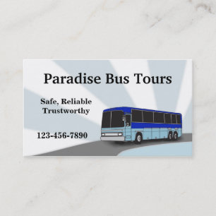 Carte de visite d'autobus de charte