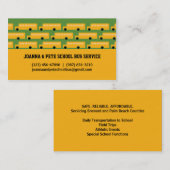 Carte de visite d'autobus scolaire de beaucoup (Devant / Derrière)