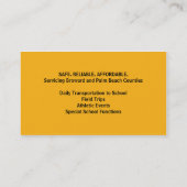 Carte de visite d'autobus scolaire de beaucoup (Dos)