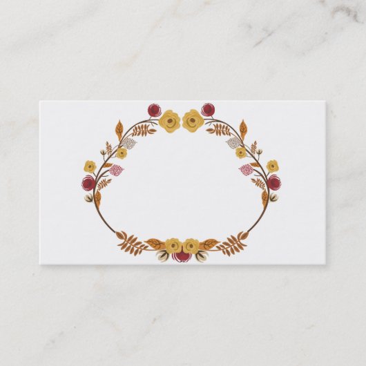 Carte de visite d'automne (Devant)