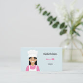 Carte de visite d'avatar Cook personnalisé (Debout devant)