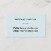 Carte de visite d'avatar Cook personnalisé (Dos)