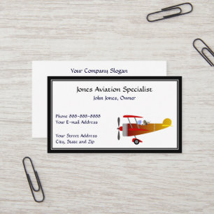 Carte de visite d'aviation monomoteur