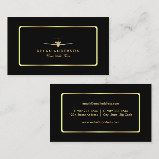 Carte de visite d'avion (Devant / Derrière)