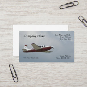 Carte de visite d'avion de moteur simple