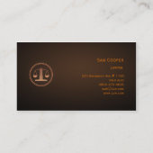 Carte de visite d'avocat (Dos)