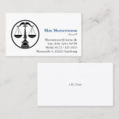 Carte de visite d'avocat (Devant / Derrière)